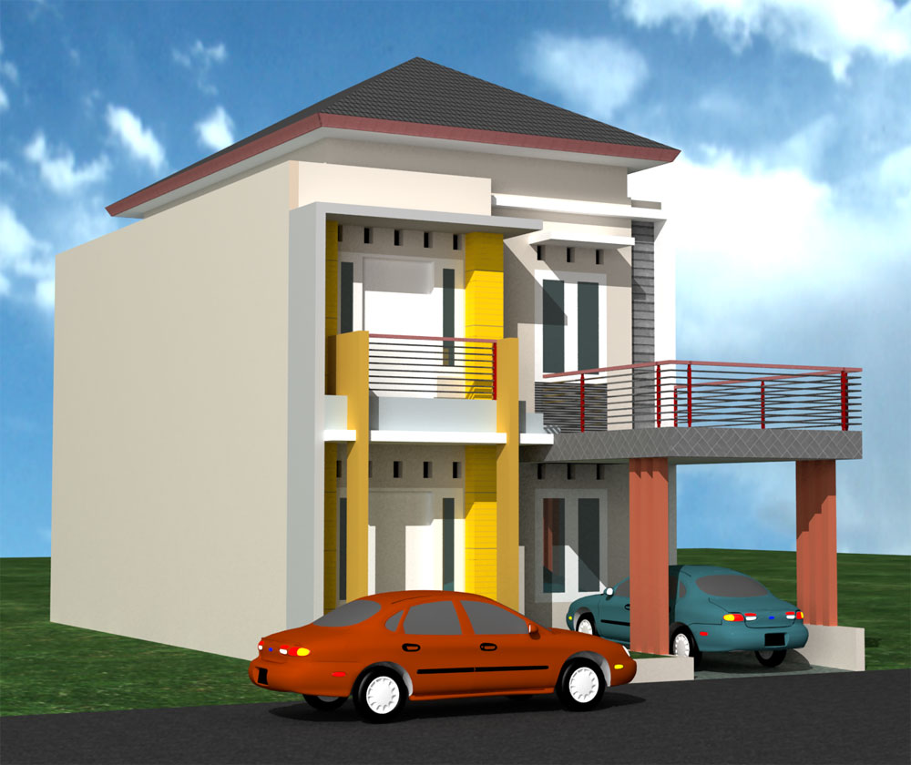 Desain Rumah Minimalis 2 Lantai Type 21 02 Informasi Rumah