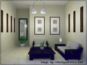 desain interior ruang tamu rumah tipe 45